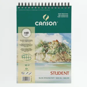 Zeichenblock Canson Student A4 weiß 160g 50k (400121824)
