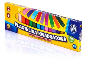 Astra Plastilin 18 Farben quadratische Mischung (83814904)