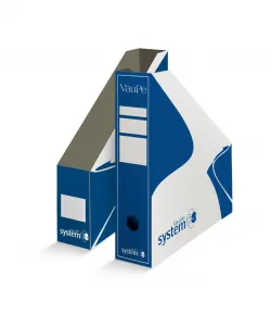 VauPe A4 vertikale Dokumentenbox - blau 320mm x 250mm x 80mm (439/03)