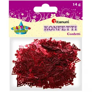 Konfetti Titanum Craft-Fun Serie Weihnachtsmützen rot