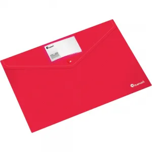 PP Titanum A4 horizontale Umschlagmappe mit Etikett rot (TKI4RE)