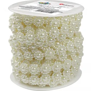 Titanum Craft-Fun Serie cremefarbene Kordelperlen (D-5)
