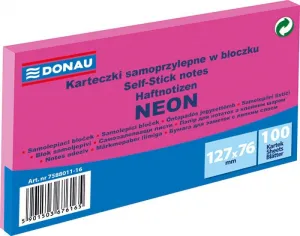Donau Neon rosa Haftnotizen 100k 127mm x 76mm (7588011-16)