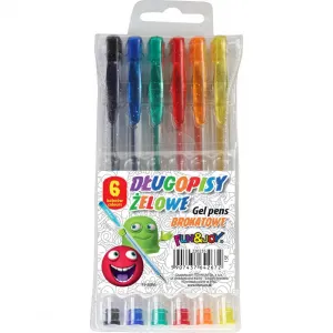 Fun&Joy Glitzer-Gelschreiber 6 Farben (FJ-MR6)