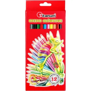 Sechseckige Bleistiftkreiden aus Titanum 12 Farben 12 Farben.