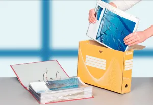 Archivbox Esselte A4 - gelb 245mm x 100mm x 345mm