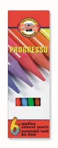 Koh-I-Noor holzfreie Buntstifte in 6 Farben.