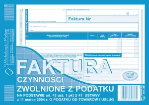 Offsetdruck Michalczyk i Prokop Rechnung steuerbefreite Tätigkeiten A5 80k. (198-3E)