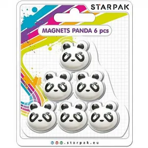 Starpak Magnet Panda Formen 6pcs - schwarz und weiß (398962)