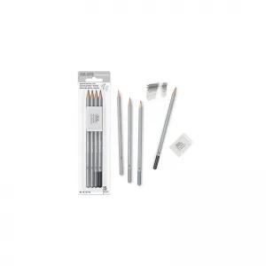Winsor Bleistiftset 8B,4B,2B,HB + Radiergummi (verschiedene) (0490004)