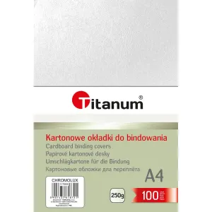 Titanum Glanzeinbandkarton - chromolux A4 - weiß 250g