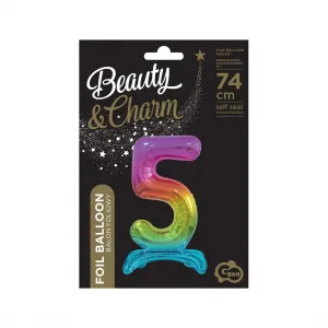 Godan Beauty&Charm Gummiballon Standnummer Regenbogen 30cal (BC-AST5)
