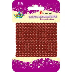 Titanum Craft-Fun Series dekoratives Paillettenband rot 6mm 2m (363632)