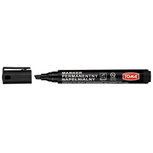 Tom's permanent marker BLACK, schwarz 1,0-5,0 mm, abgestumpfte Spitze (TO-221 3 2)