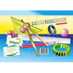 Protos technischer Block A3 weiß 250g 10k