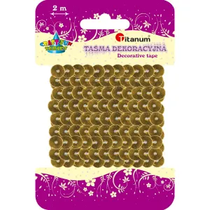 Titanum Craft-Fun Series Dekoband mit goldenen Pailletten 6mm 2m (363643)