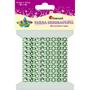 Titanum Craft-Fun Serie Dekoband mit Kristallen grün 4mm 1.5m (0.6x150cm)