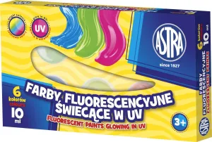 Astra fluoreszierende Plakatfarben Farbe: Mix 10ml 6 Farben.