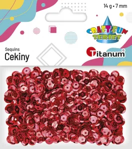Titanum Craft-fun Series runde 7mm rote 14g Pailletten (CM6R)
